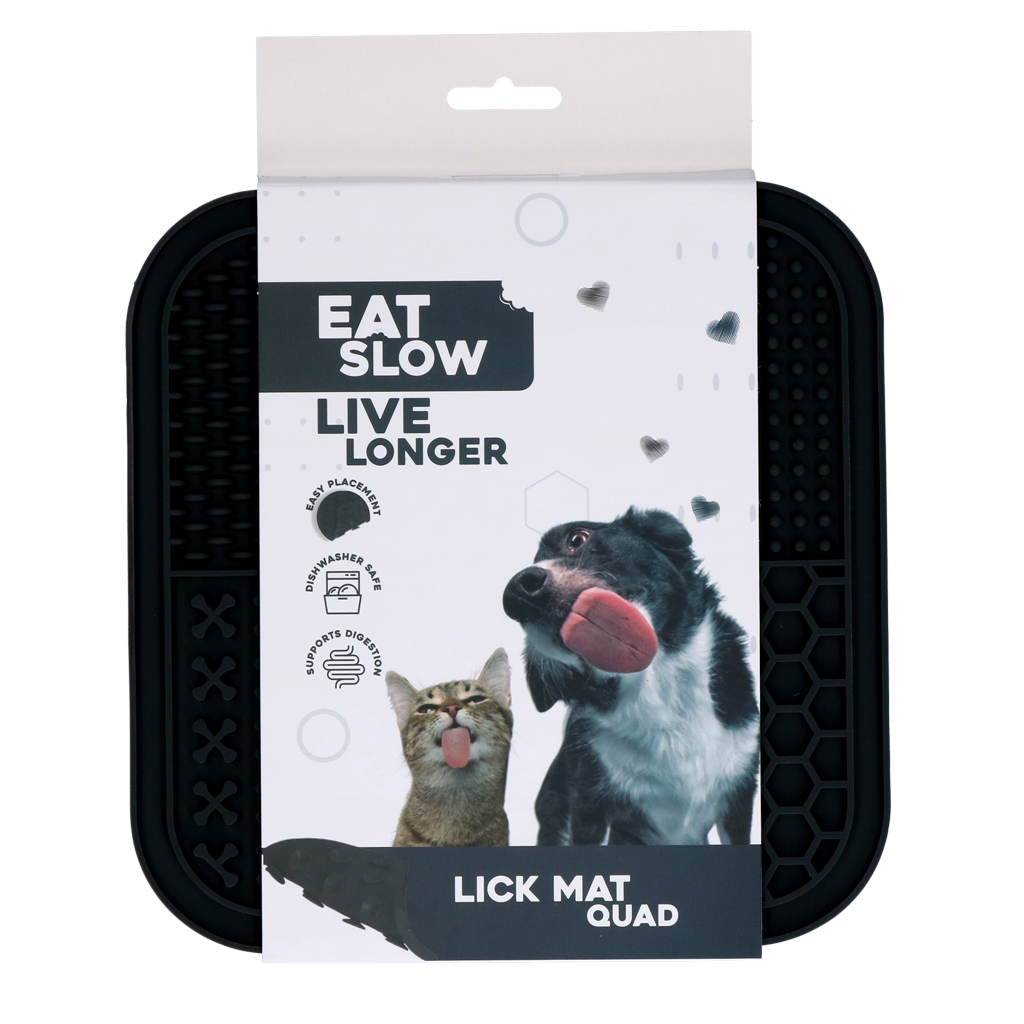 Eat Slow Live Longer Lick Mat Quad