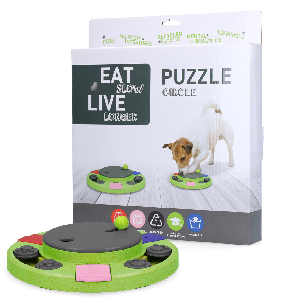Eat Slowly Live Longer Puzzle Circle